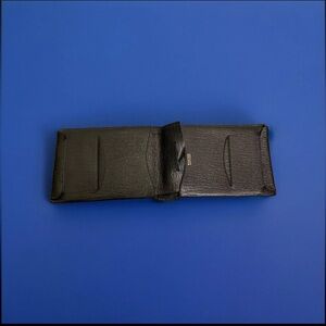 Vintage Black ‘Buxton Statesman’ Men’s leather wallet, Brand New, 5” closed